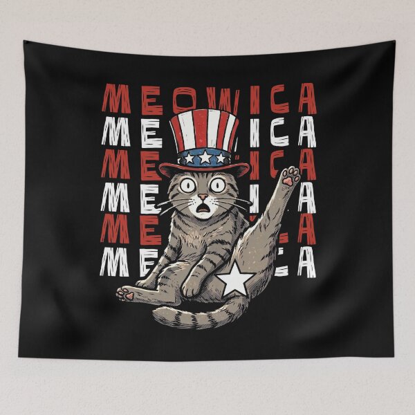 Item preview, Meowica Cat Patriotic Hat Feline Humor designed and sold by d247.
