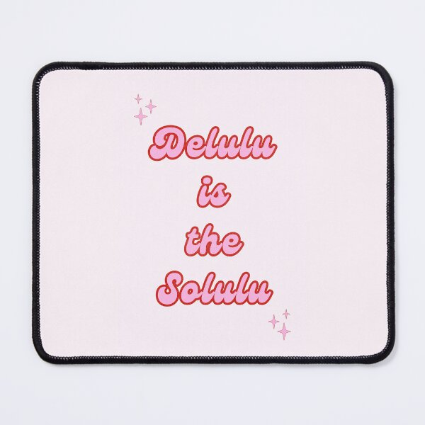Item preview, "Delulu Is The Solulu" Popular Manifestation Quote, Pink Girly Typography Artwork, Positive Affirmations designed and sold by SpringTeaDesigns.