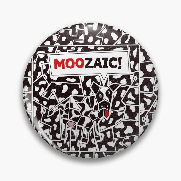 Item preview, Moozaic Funny Cow Cowprint Mosaic Doodle designed and sold by Dibujo Divertido.