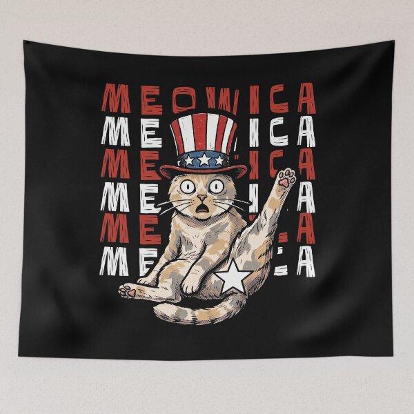 Item preview, Meowica Cat Patriotic Hat Funny Feline Lover designed and sold by d247.