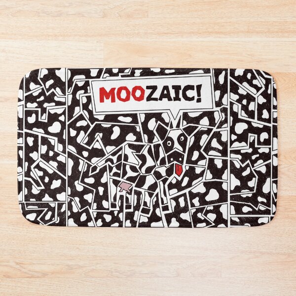 Item preview, Moozaic Funny Cow Cowprint Mosaic Doodle designed and sold by Dibujo Divertido.