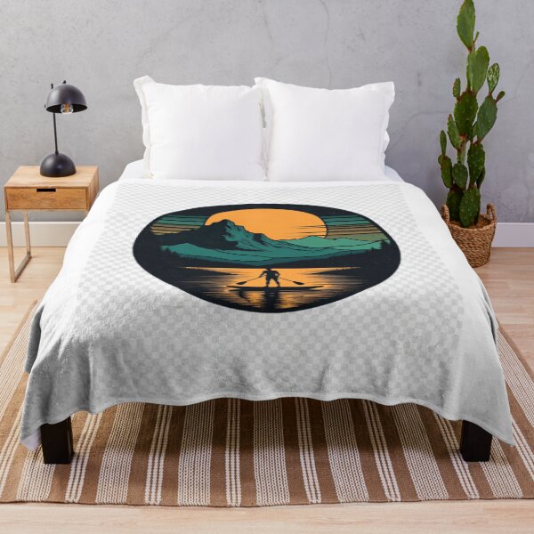 Item preview, Mountain Sunset Paddle BoaRetro Mountain Paddle Board Wall Art | Sunset Lake Adventure Printablerd Wall Art | Retro Lake Adventure Printable designed and sold by GalleryPeak.