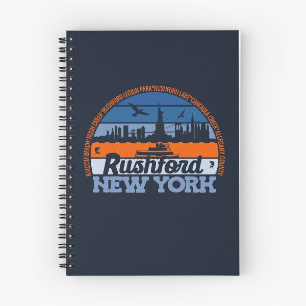 Item preview, Rushford New York Sunset Retro Vintage Local Pride Logo designed and sold by CRHPOD20.