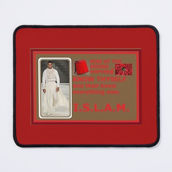 Item preview, Mu’ur (UM) Empire™ al-Benhadiel©™ design, Know Thyself, red background designed and sold by HardyKnitDesign.