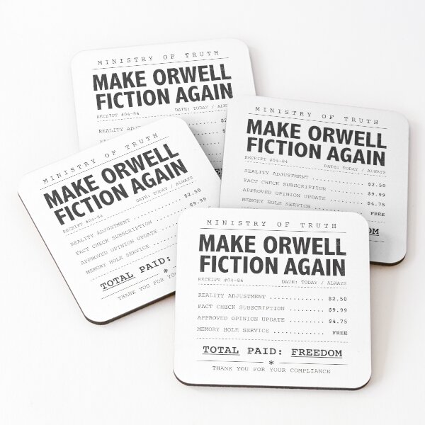 Item preview, Recibo del Ministerio de la Verdad para hacer ficción de Orwell | Gráfico de sátira distópica divertida designed and sold by ArcticFoxStudio.
