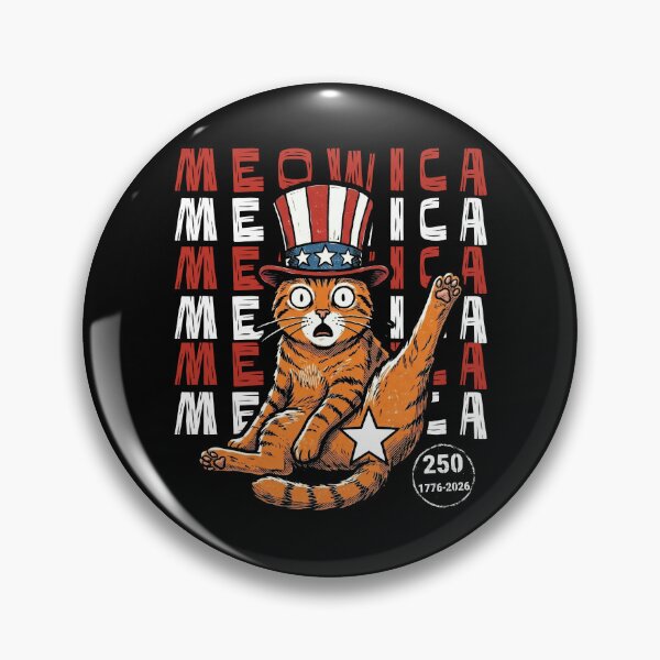 Item preview, Meowica Cat National Celebration Humor Design designed and sold by d247.