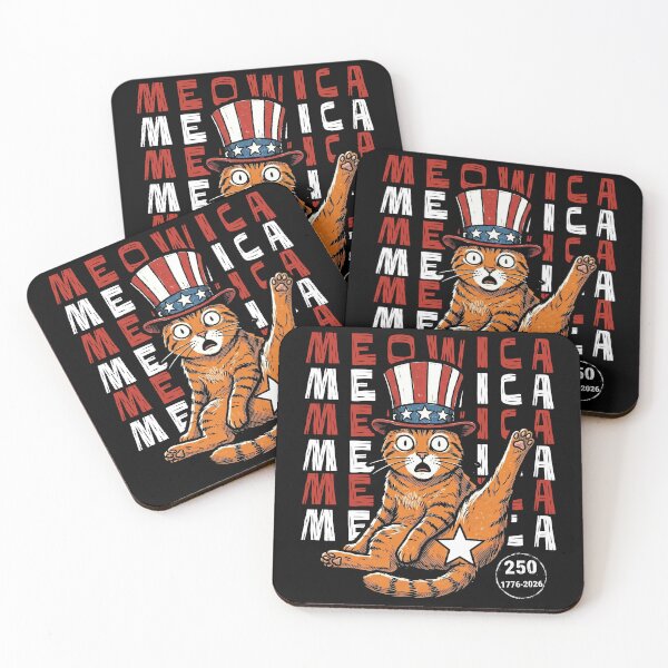 Item preview, Meowica Cat National Celebration Humor Design designed and sold by d247.