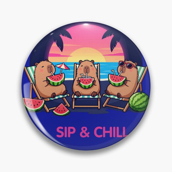 Item preview, Sip & Chill – Capybara Summer Club | Cute Summer Capybara Design designed and sold by BCapybara.