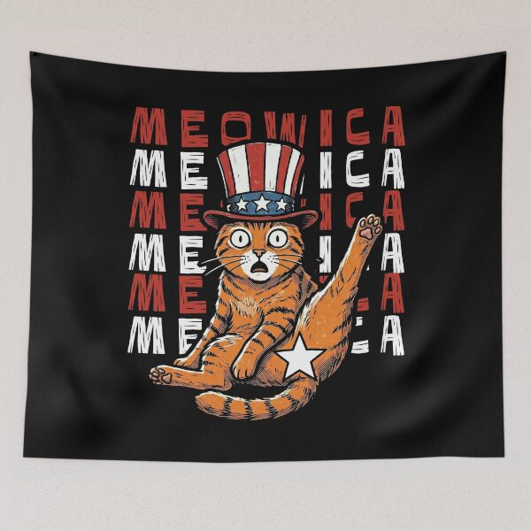 Item preview, Meowica Cat Patriotic Striped Hat Feline designed and sold by d247.