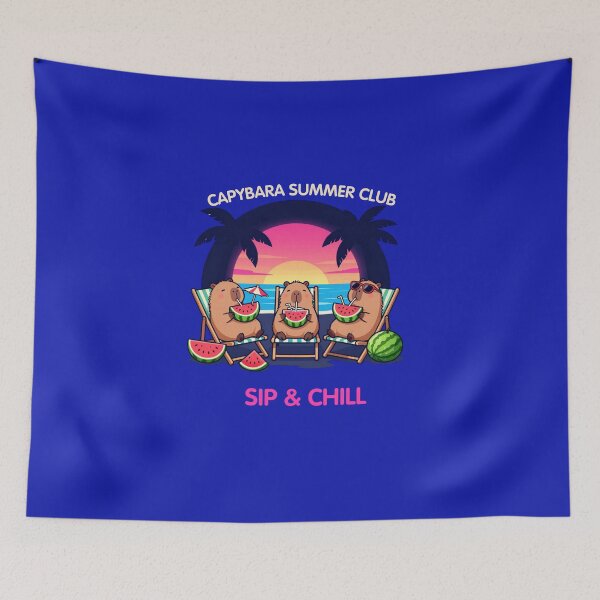 Item preview, Sip & Chill – Capybara Summer Club | Cute Summer Capybara Design designed and sold by BCapybara.