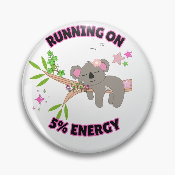Item preview, Running On 5% Energy Cute Koala Funny T-Shirt designed and sold by vibecraft_studio2.