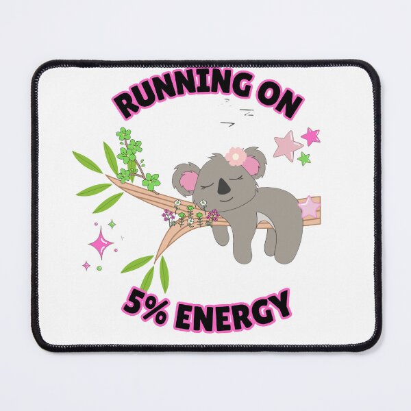 Item preview, Running On 5% Energy Cute Koala Funny T-Shirt designed and sold by vibecraft_studio2.