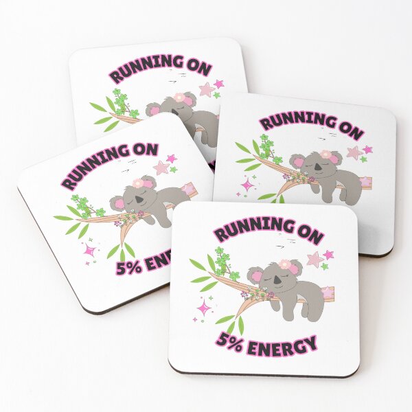 Item preview, Running On 5% Energy Cute Koala Funny T-Shirt designed and sold by vibecraft_studio2.