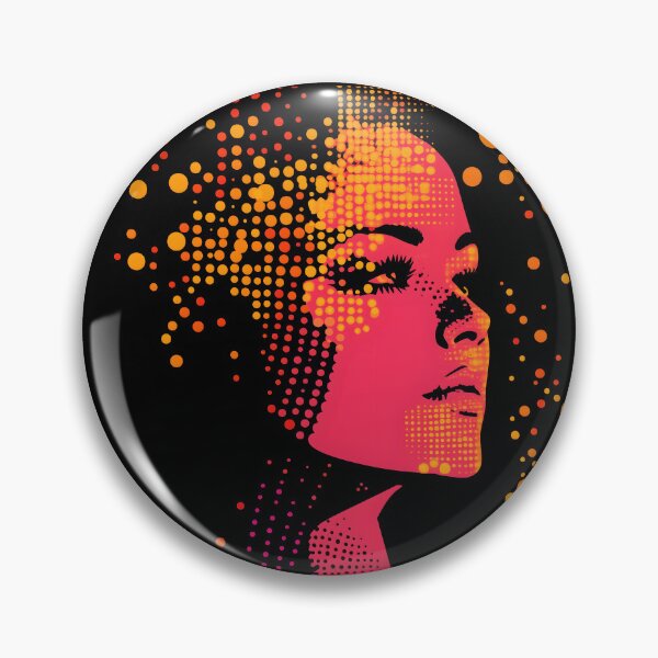 Item preview, Neon Halftone Portrait Burst designed and sold by ClubVacay.