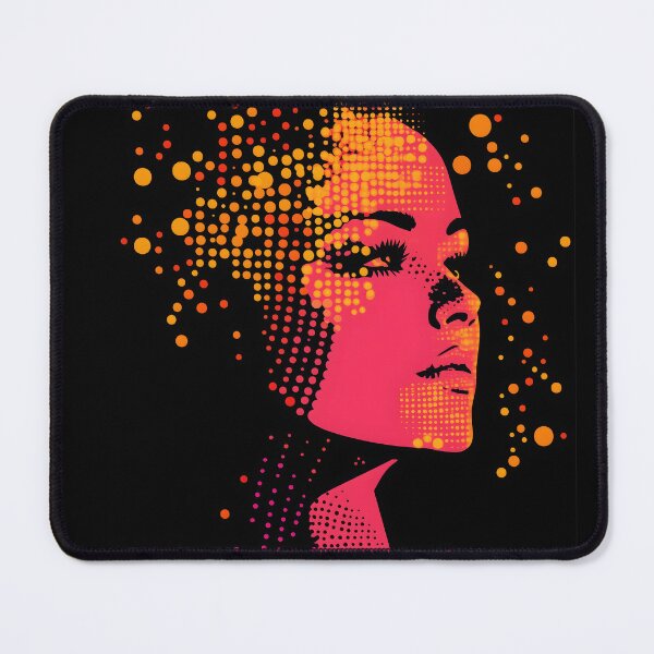 Item preview, Neon Halftone Portrait Burst designed and sold by ClubVacay.