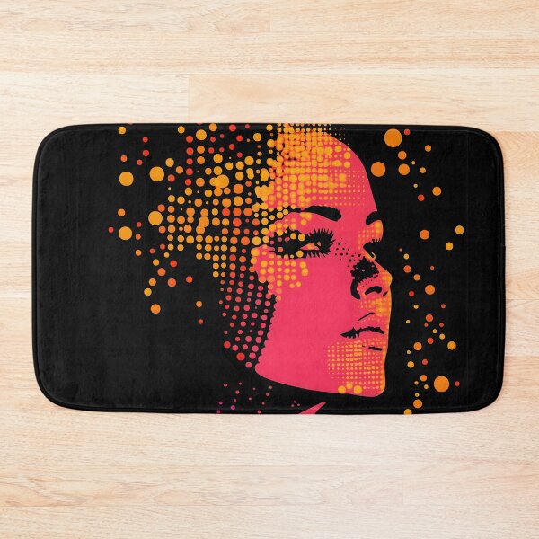 Item preview, Neon Halftone Portrait Burst designed and sold by ClubVacay.