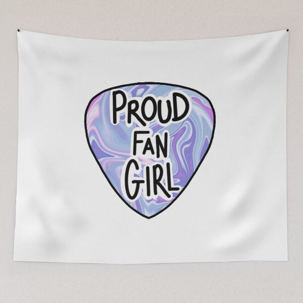 Item preview, Proud fan girl pink purple marble pattern guitar pick designed and sold by Thought2reality.