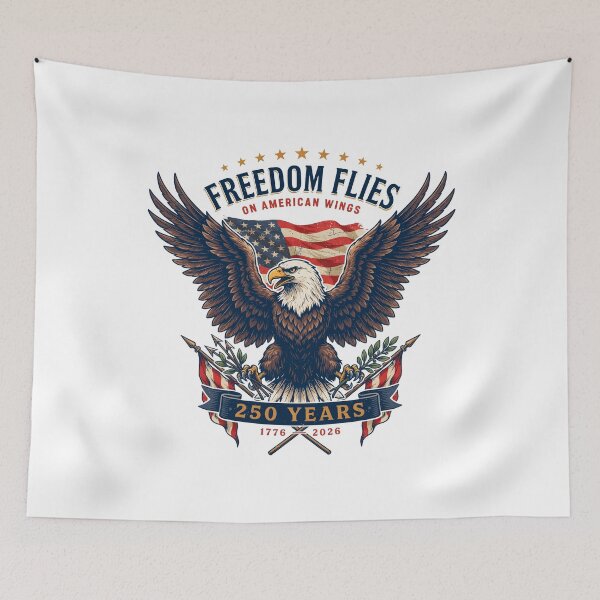 Item preview, Freedom Flies on American Wings - America 250th Anniversary 1776-2026 designed and sold by PatrioticPrints250.