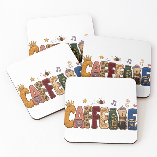 Item preview, Playful Stitched Felt Coffee Letters designed and sold by AuroraPublishing.