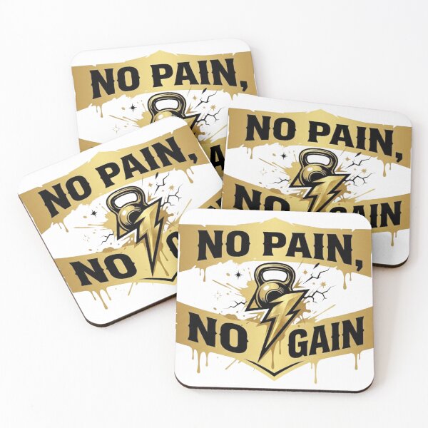 Item preview, No Pain No Gain Gym Fitness Workout Motivational Quote designed and sold by JeevanStickers.