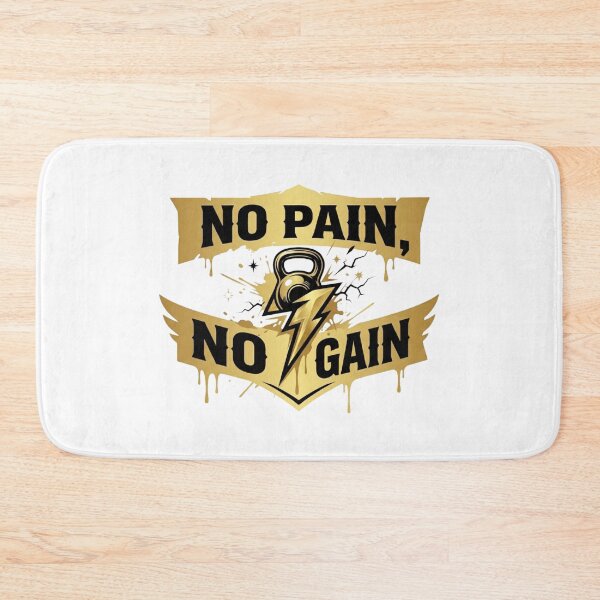 Item preview, No Pain No Gain Gym Fitness Workout Motivational Quote designed and sold by JeevanStickers.