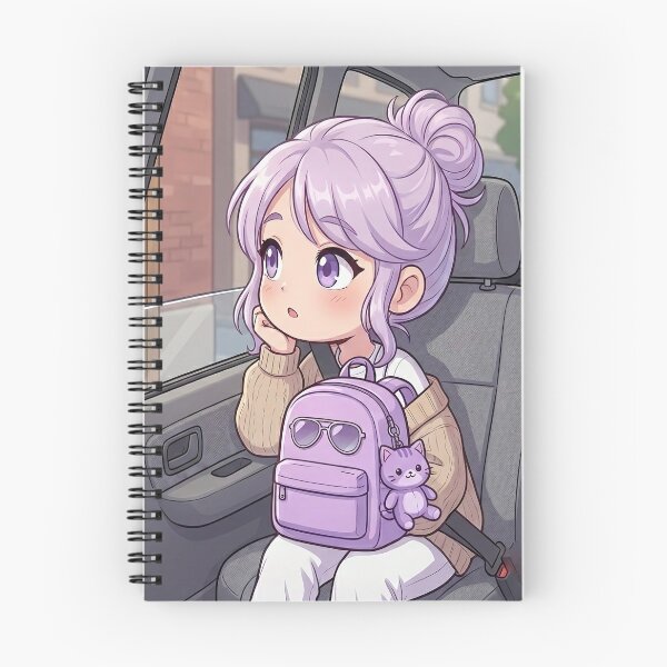 Item preview, Anime Girl Dreaming Purple Dress designed and sold by Azurart2.