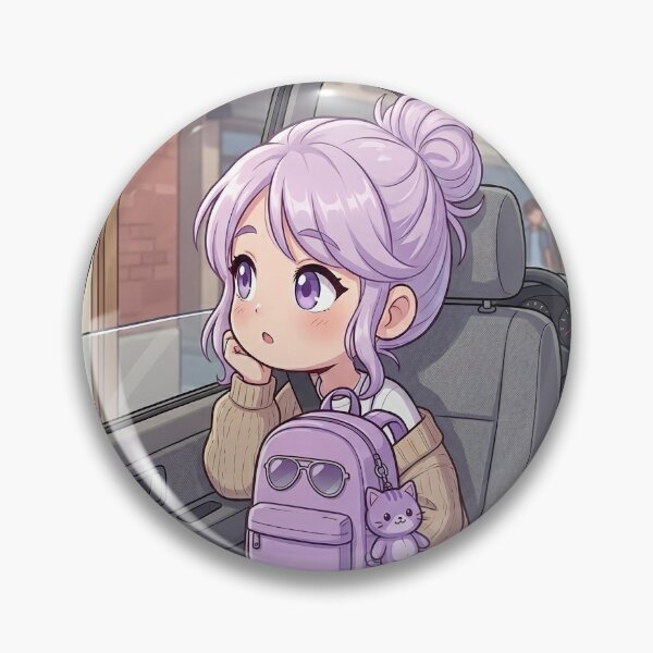 Item preview, Anime Girl Dreaming Purple Dress designed and sold by Azurart2.
