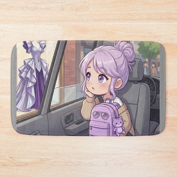Item preview, Anime Girl Dreaming Purple Dress designed and sold by Azurart2.