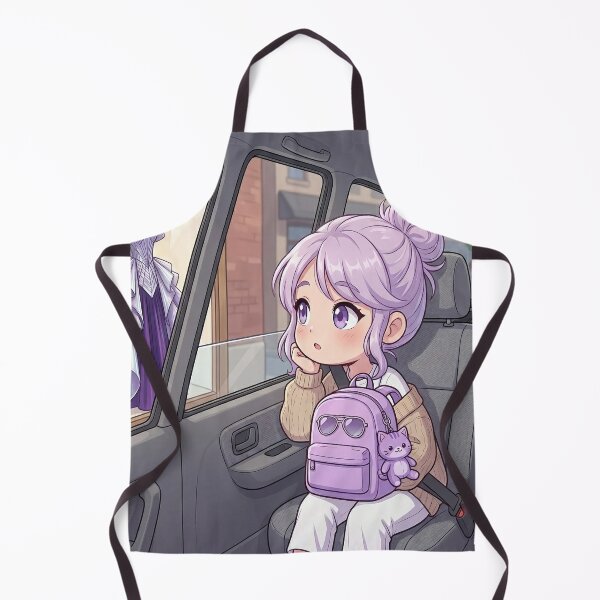 Item preview, Anime Girl Dreaming Purple Dress designed and sold by Azurart2.