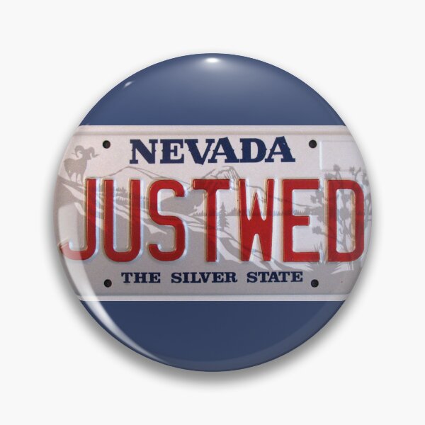 Item preview, Just Wed License Plate Nevada designed and sold by collageDP.