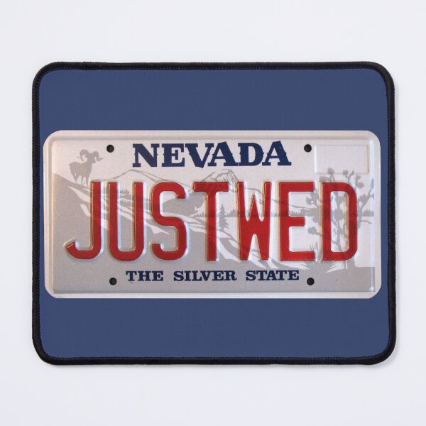 Item preview, Just Wed License Plate Nevada designed and sold by collageDP.