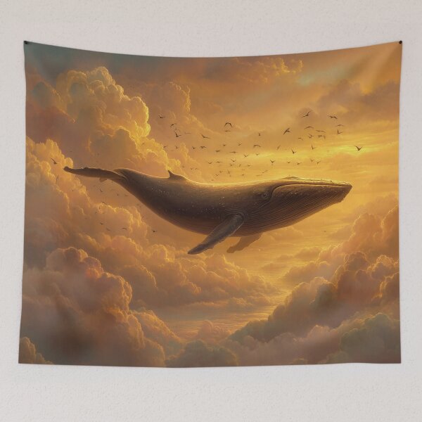 Item preview, Whale Swimming Through the Clouds designed and sold by Rtymer.