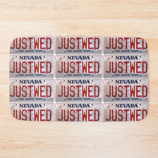 Item preview, Just Wed License Plate Nevada designed and sold by collageDP.