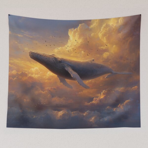 Item preview, Whale Swimming Through the Clouds designed and sold by Rtymer.