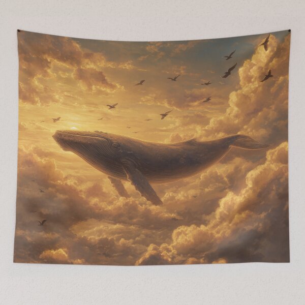 Item preview, Whale Swimming Through the Clouds designed and sold by Rtymer.