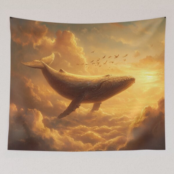 Item preview, Whale Swimming Through the Clouds designed and sold by Rtymer.