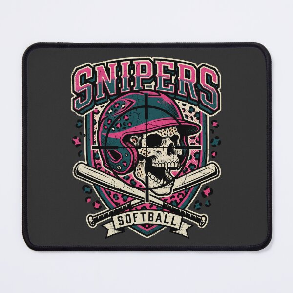 Item preview, Snipers Softball Skull Helmet Design | Pink Leopard Fastpitch Softball Graphic designed and sold by JadmeStudio.