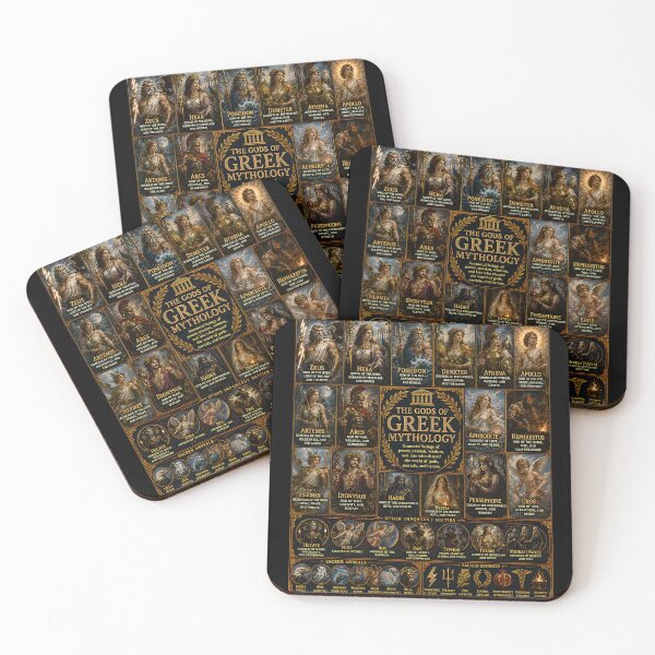 Item preview, Greek Gods Collage | Ancient Greek Mythology Pantheon Art Featuring Zeus, Poseidon, Hades & Athena designed and sold by RockyLambda.
