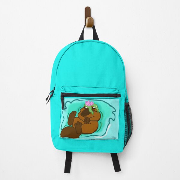 Item preview, Floating Platypus with a Lily pad on its head designed and sold by TorriesShop.