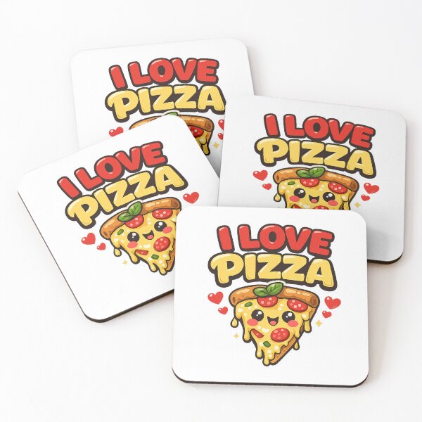 Item preview, I Love Pizza Cute Kawaii Food Lover designed and sold by Gift Phrase Studio.
