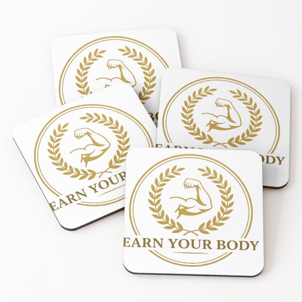 Item preview, Earn Your Body Gym Fitness Workout Motivational Quote designed and sold by JeevanStickers.