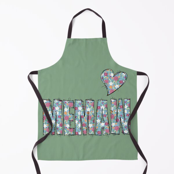Item preview, MEMAW Grandma Floral Stitch Pattern with green background  designed and sold by missmann.