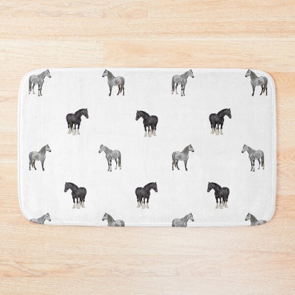 Item preview, Black And White watercolor horses on white designed and sold by Polachee.
