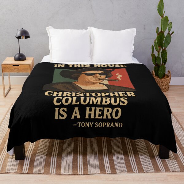 Item preview, Christopher Columbus Tony Soprano quote print designed and sold by RockyLambda.