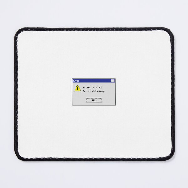 Item preview, Retro Computer Error Out of Social Battery Sticker designed and sold by The Existential Grind.