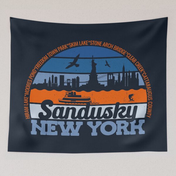 Item preview, Sandusky New York Sunset Retro Vintage Local Pride Logo designed and sold by CRHPOD20.