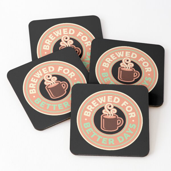 Item preview, Brewed For Better Days Retro Coffee Badge designed and sold by Sketchlegacy.