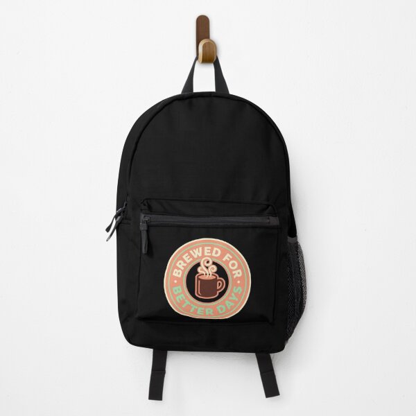 Item preview, Brewed For Better Days Retro Coffee Badge designed and sold by Sketchlegacy.