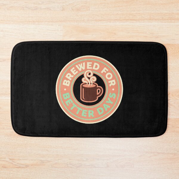 Item preview, Brewed For Better Days Retro Coffee Badge designed and sold by Sketchlegacy.