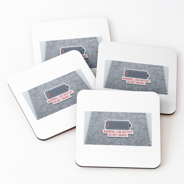 Item preview, Warning Low Battery Do Not Engage Funny Critical Battery Sticker designed and sold by The Existential Grind.